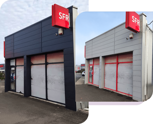 Peinture façade avant-après